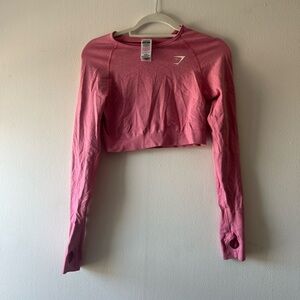 Gymshark Pink Long Sleeve Crop Top